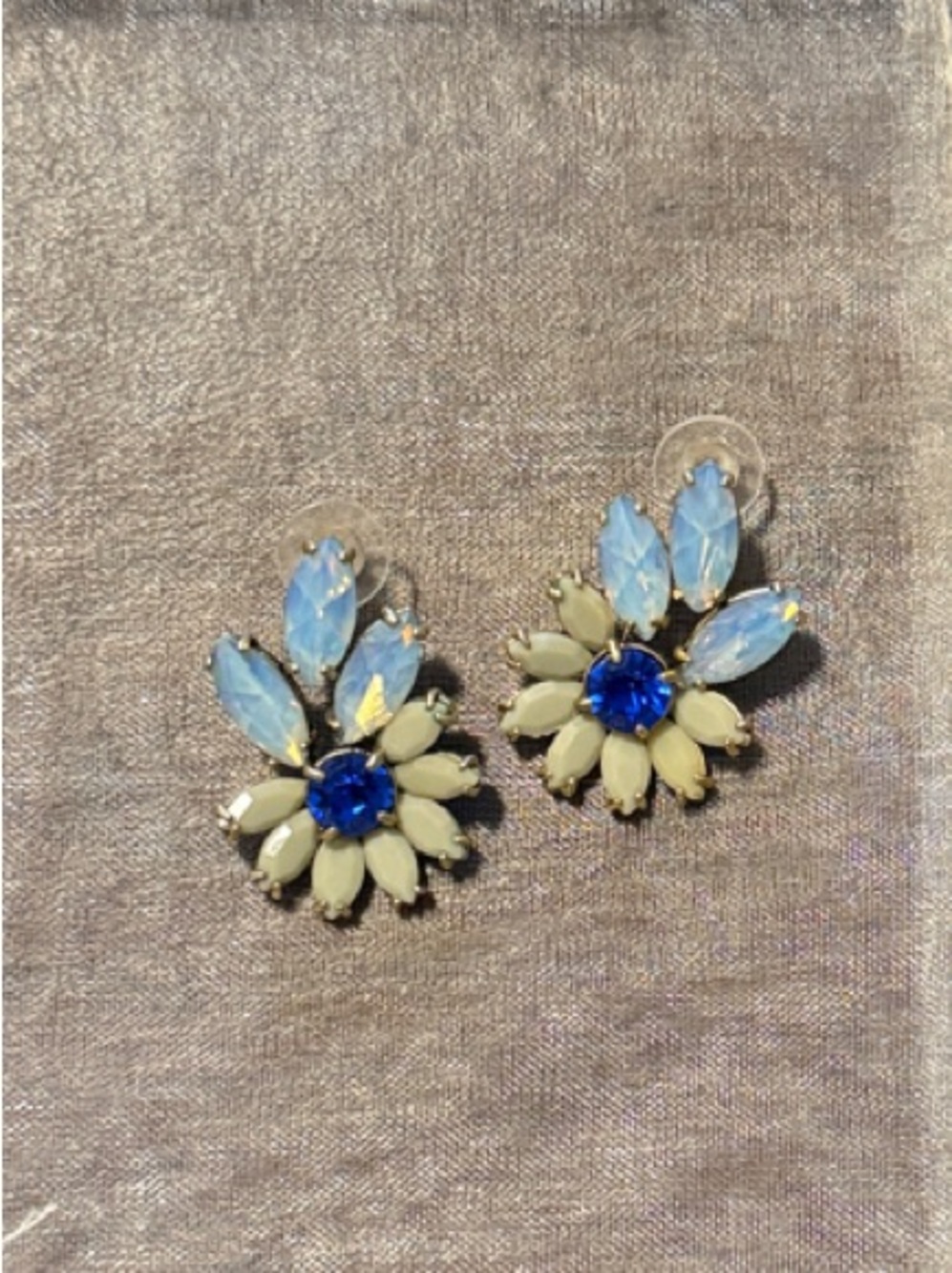 Lulu Frost Blue Floral Crystal Earrings